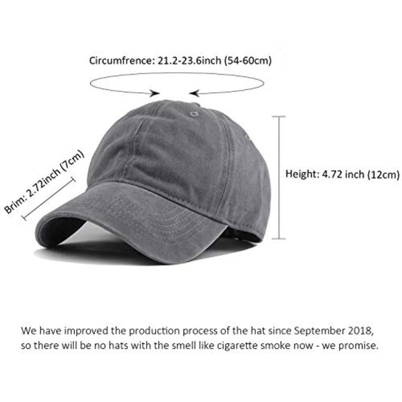 Vintage Washed Distressed Cotton Baseball Cap Adjustable Dad Hat Unisex - Picture 4 of 8